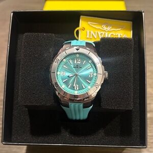 Invicta Cyan and Silver Watch